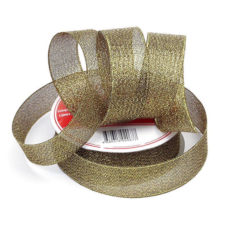 Лента IDEAL с люрексом арт.ТВ-ЛЮР шир.25мм цв.140 черный/золото уп.22,85 м Лента IDEAL с люрексом арт.ТВ-ЛЮР шир.25мм цв.140 черный/золото уп.22,85 м